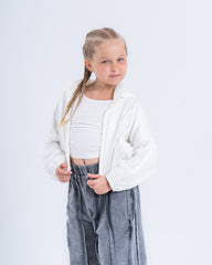 Convertible Metallic Nylon Jacket