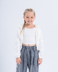 Convertible Metallic Nylon Jacket