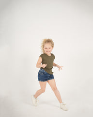 Rushed Side Assymetric Top