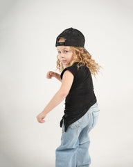 Rushed Side Assymetric Top