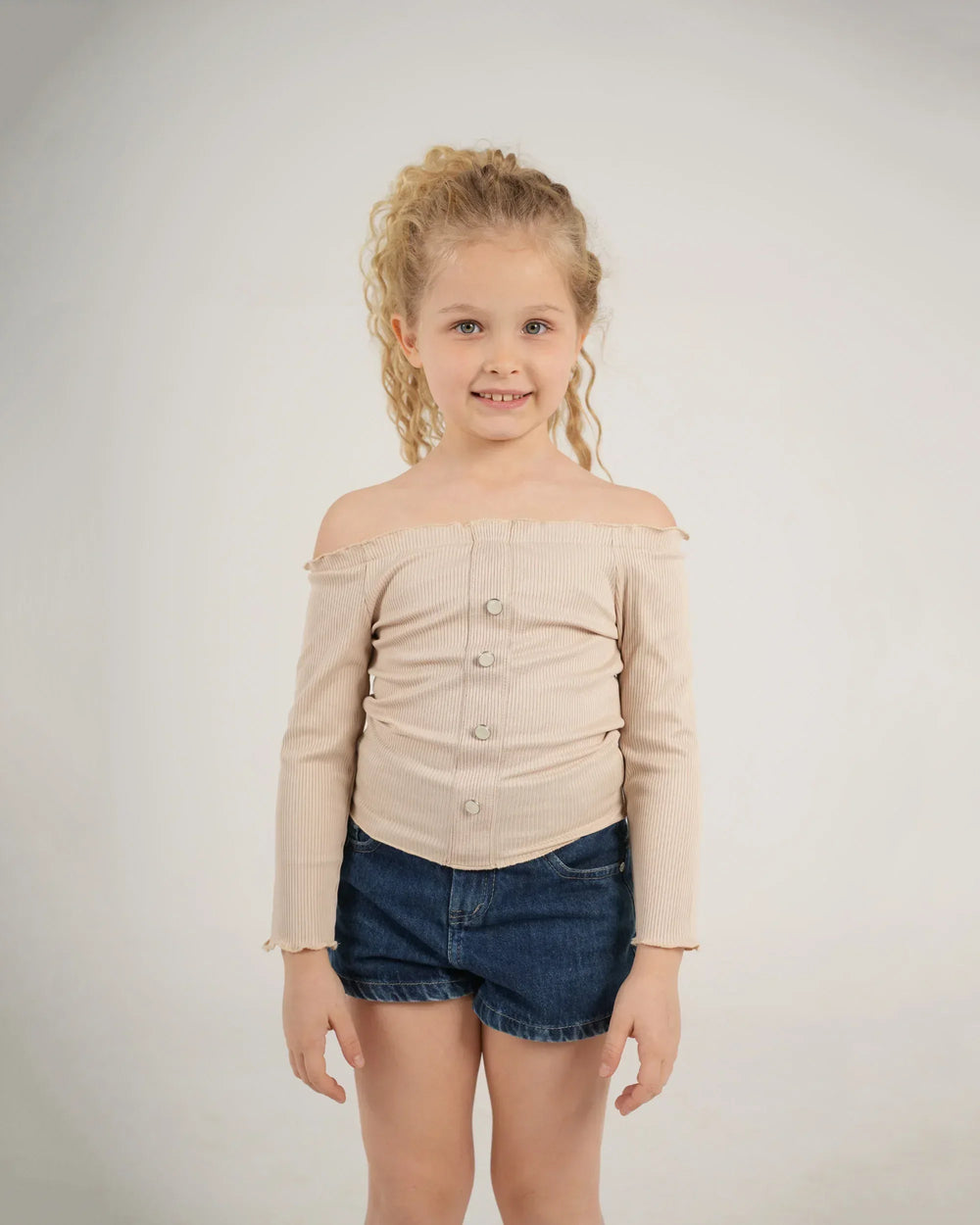 Button Off Shoulder Top - Venti