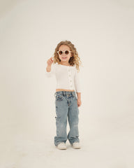 Button Off Shoulder Top