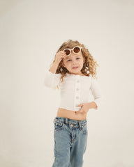 Button Off Shoulder Top