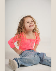 Button Off Shoulder Top