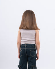 Ribbed Polo Crop Top