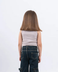 Ribbed Polo Crop Top - Venti