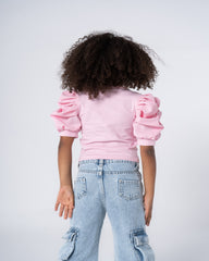 Combine Material Blouse