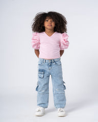 Combine Material Blouse