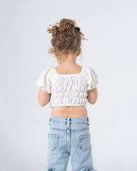 Smocked Puff Blouse