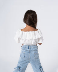 Offshoulder Ruffles Blouse