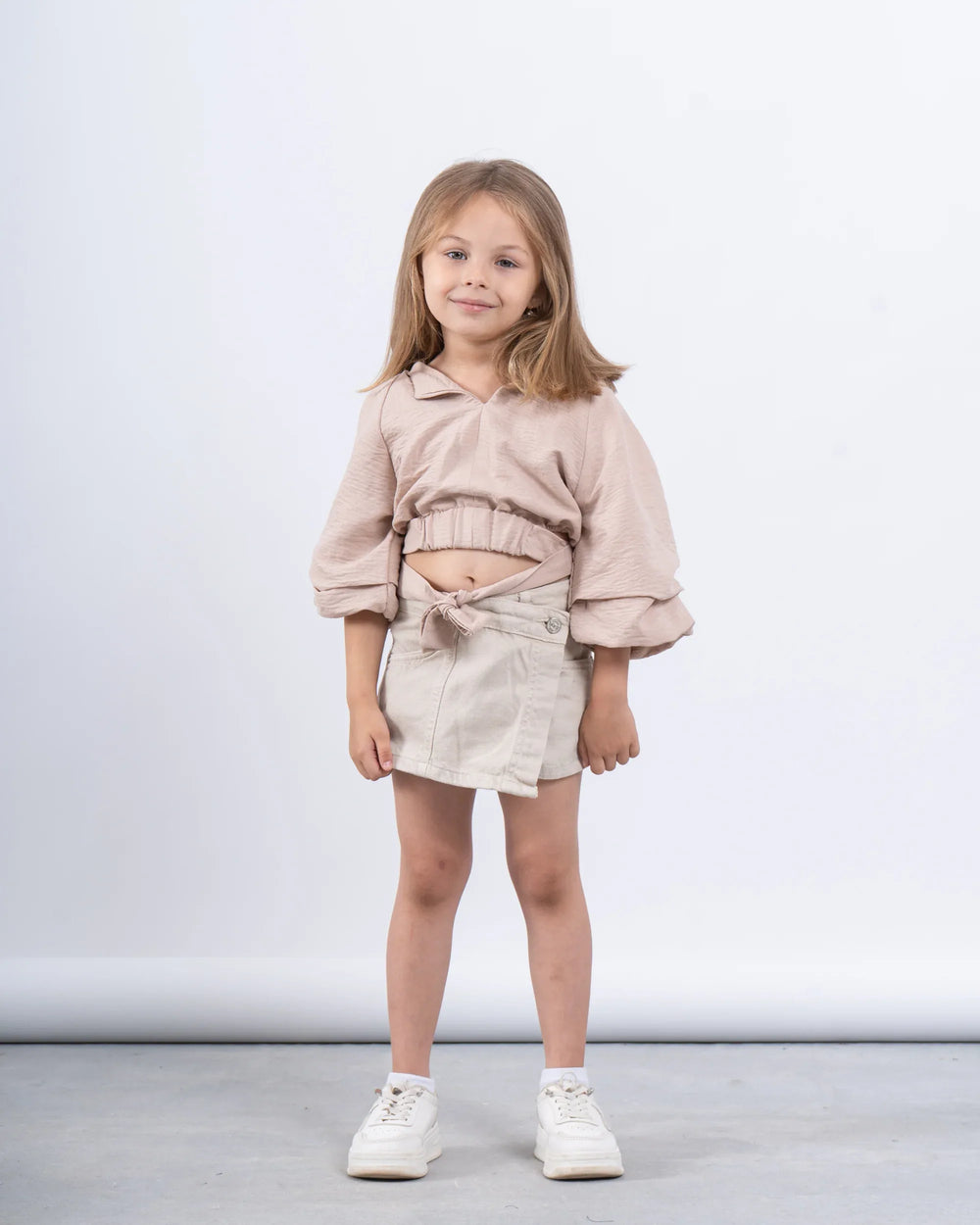 Cropped Belted Blouse - Venti