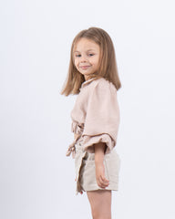 Cropped Belted Blouse