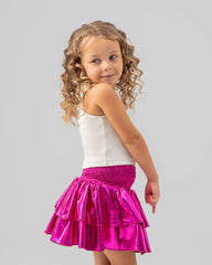 Ruffle Metallic Skirt