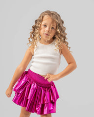 Ruffle Metallic Skirt