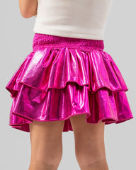Ruffle Metallic Skirt