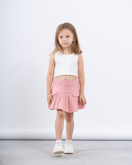 Pleated Skirt With Patch Pockets