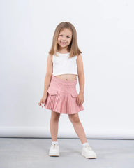 Pleated Skirt With Patch Pockets - Venti