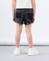 Denim Asymmetric Waist Short