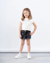Denim Asymmetric Waist Short - Venti