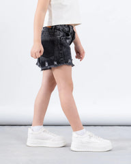 Denim Asymmetric Waist Short - Venti