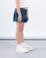 Denim Asymmetric Waist Short