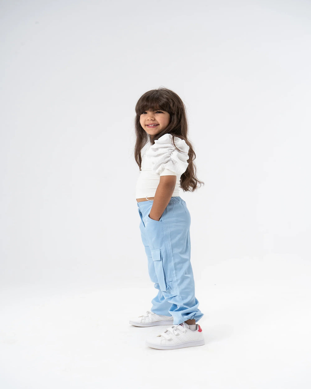 Combine Material Blouse - Venti