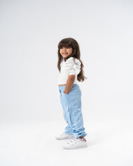 Combine Material Blouse