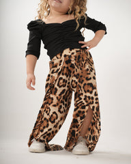 Leopard Open Slit Pants