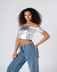 Metallic Off Shoulder Top - Venti