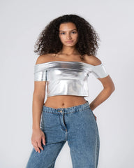 Metallic Off Shoulder Top - Venti