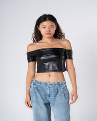 Metallic Off Shoulder Top