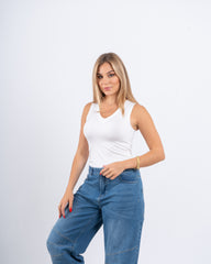 V-Neck Fitted Bodysuit