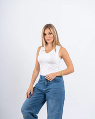 V-Neck Fitted Bodysuit - Venti