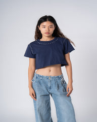 Rhinestone Cropped Top