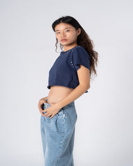 Rhinestone Cropped Top