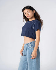 Rhinestone Cropped Top - Venti