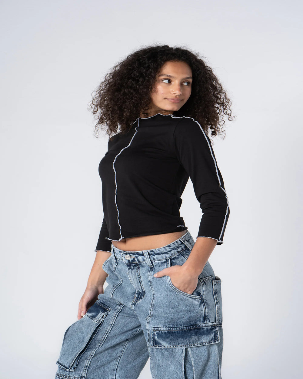 Contrast Stitch Top - Venti