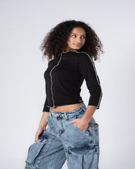 Contrast Stitch Top