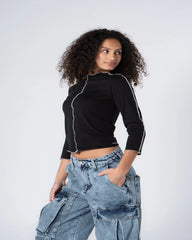 Contrast Stitch Top - Venti