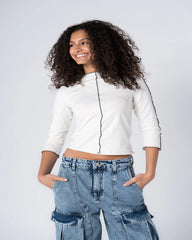 Contrast Stitch Top - Venti