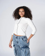 Contrast Stitch Top - Venti