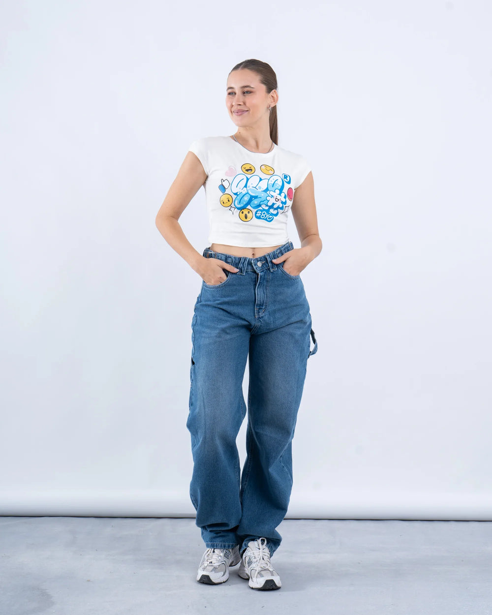 Graphic Print Crop T-Shirt - Venti