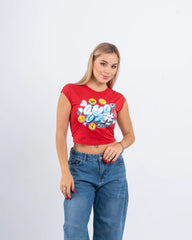 Graphic Print Crop T-Shirt - Venti