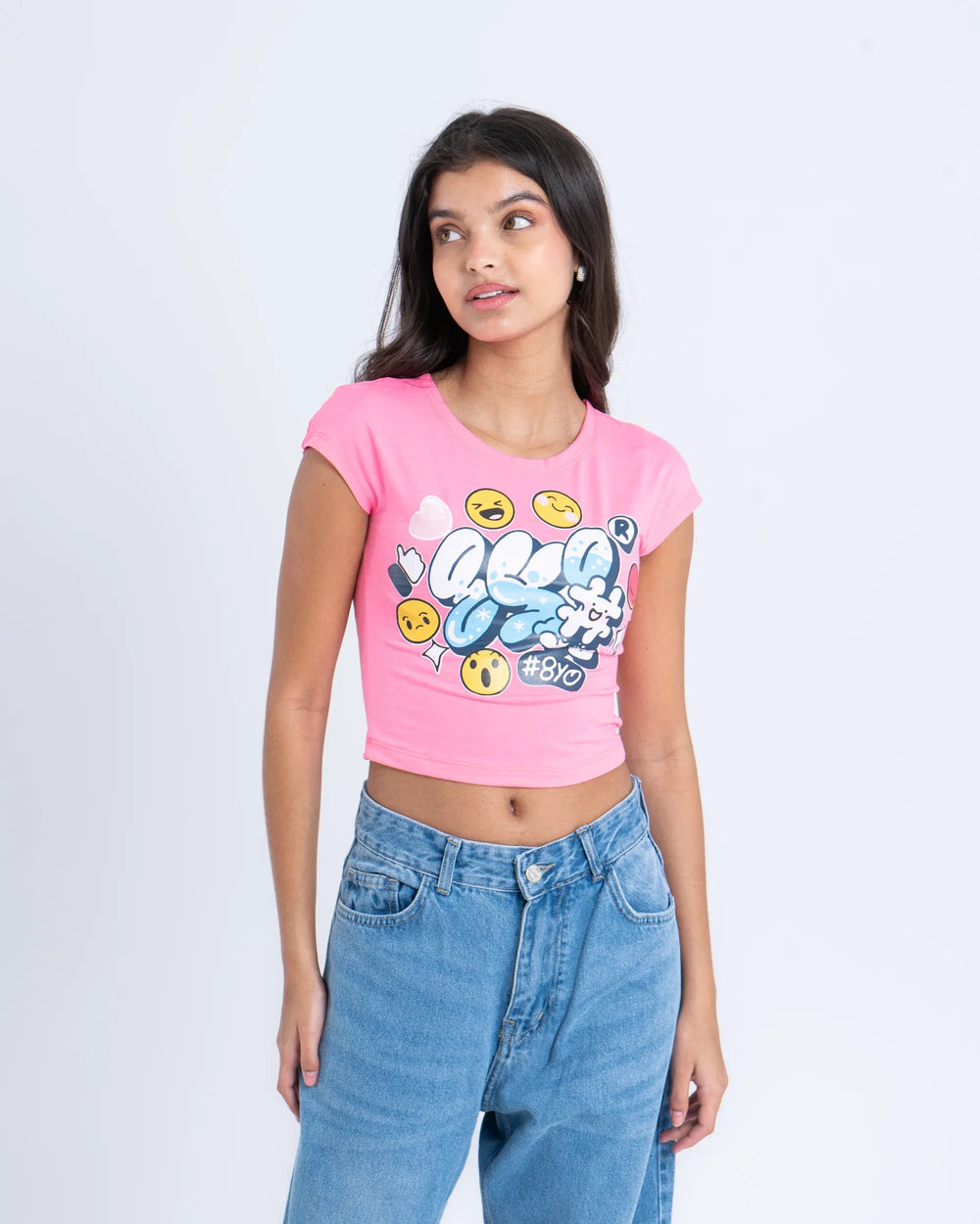 Graphic Print Crop T-Shirt - Venti