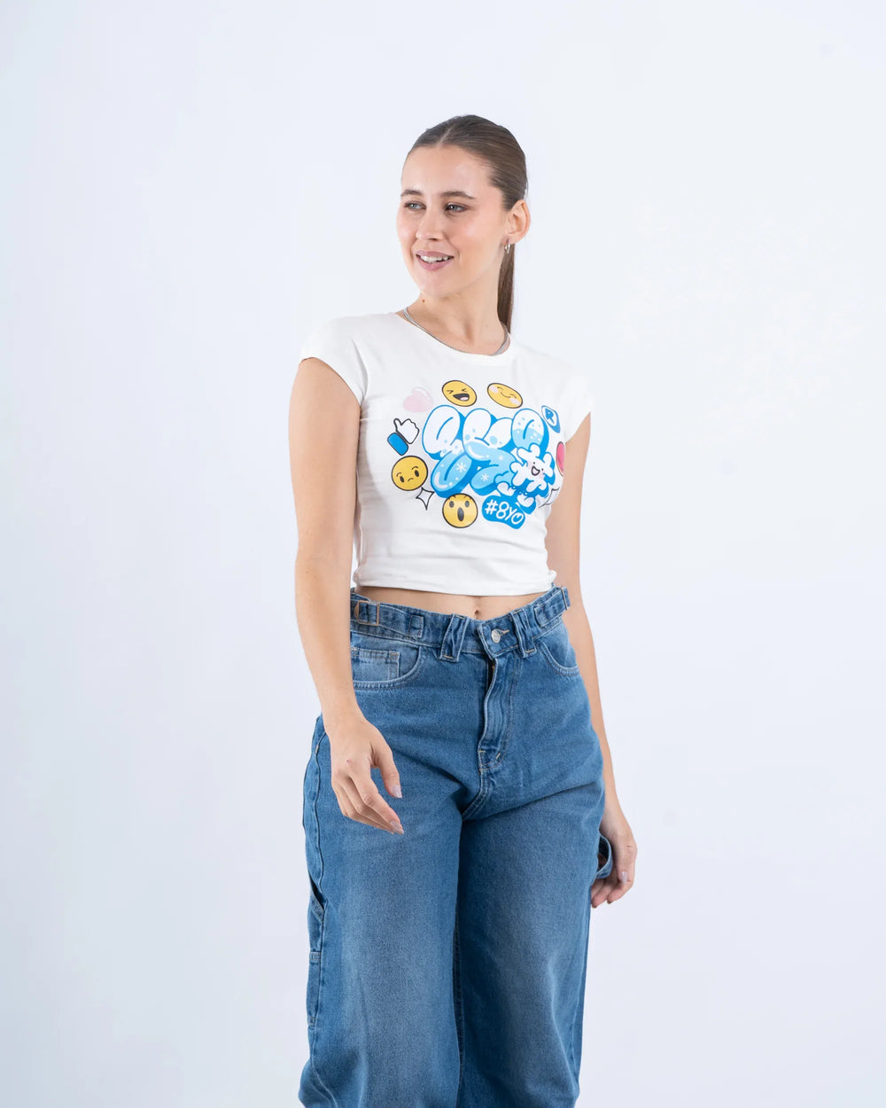 Graphic Print Crop T-Shirt - Venti