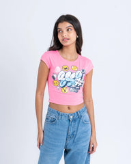 Graphic Print Crop T-Shirt - Venti