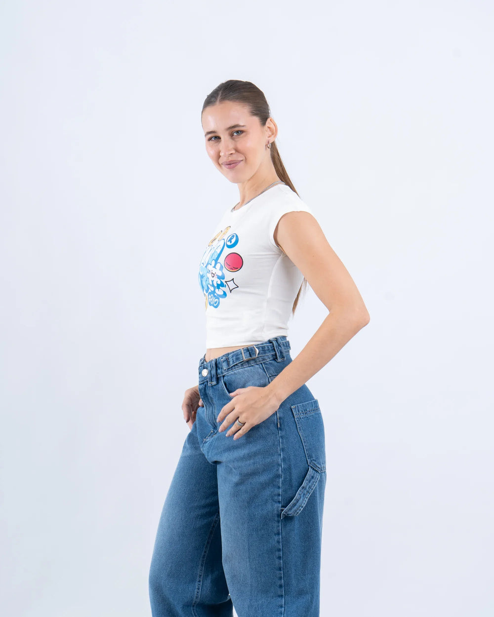 Graphic Print Crop T-Shirt - Venti