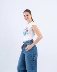 Graphic Print Crop T-Shirt - Venti
