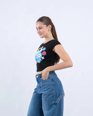 Graphic Print Crop T-Shirt - Venti