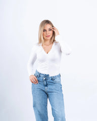 Ruched Long-Sleeve Bodysuit - Venti